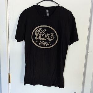 Black Graphic T-Shirt with Logo